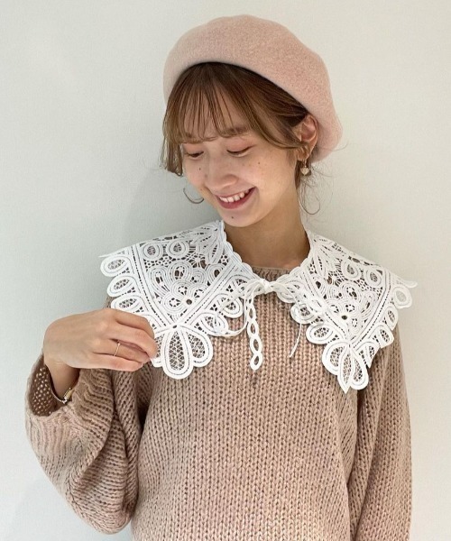 flower（フラワー）の「エターナルレースカラー（付け襟・レディース・ホワイト・FREE）」の15枚目の写真