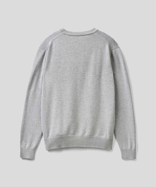 BENETTON (UNITED COLORS OF BENETTON)（ベネトンユナイテッドカラーズオブベネトン）の「フロントロゴクルーネックコットンニット・セーター（ニット/セーター・メンズ・ネイビー/レッド/グレー/グリーン・MEDIUM/SMALL/LARGE/X-SMALL）」の9枚目の写真