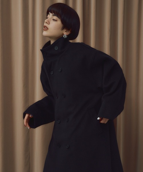 manana suerte（マニャーナスエルテ）の「SPECIAL EDITION スタンドカラー2WAYコート（ステンカラーコート・レディース・カーキ/ブラック・FREE/2）」の2枚目の写真