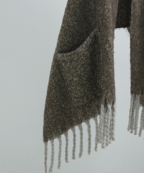 Fashion Letter（ファッションレター）の「ツイード柄2way大判ストール（ストール/ショール・レディース・ブラック/ブラウン・FREE）」の19枚目の写真