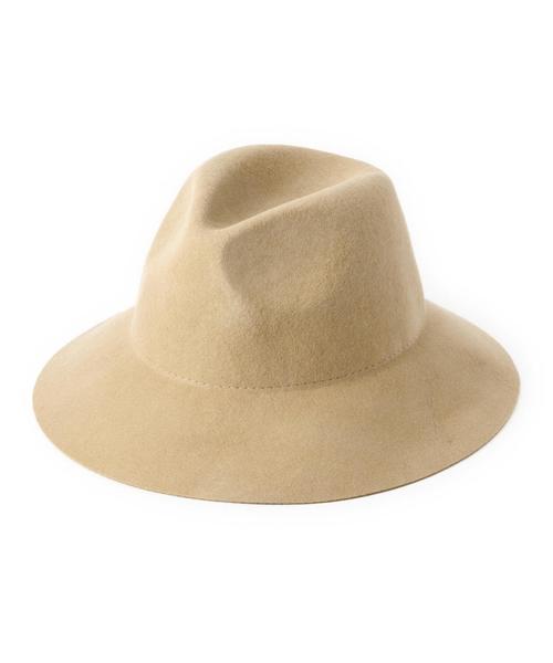 Another Edition(アナザーエディション)の「ウール中折れハット/ AE W ナカオレ HAT(ハット・レディース・ベージュ/ネイビー/ブラック/ブラウン・フリー)」の3枚目の写真