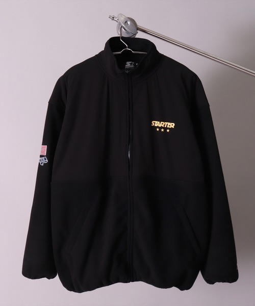 STARTER BLACK LABEL(スターターブラックレーベル)の「(YO)【STARTER BLACK LABEL】ナイロン 切り替え フリース ジップ ブルゾン(ブルゾン・メンズ・グリーン/ブラック・MEDIUM/LARGE)」の3枚目の写真