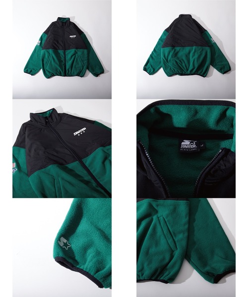 STARTER BLACK LABEL(スターターブラックレーベル)の「(YO)【STARTER BLACK LABEL】ナイロン 切り替え フリース ジップ ブルゾン(ブルゾン・メンズ・グリーン/ブラック・MEDIUM/LARGE)」の17枚目の写真