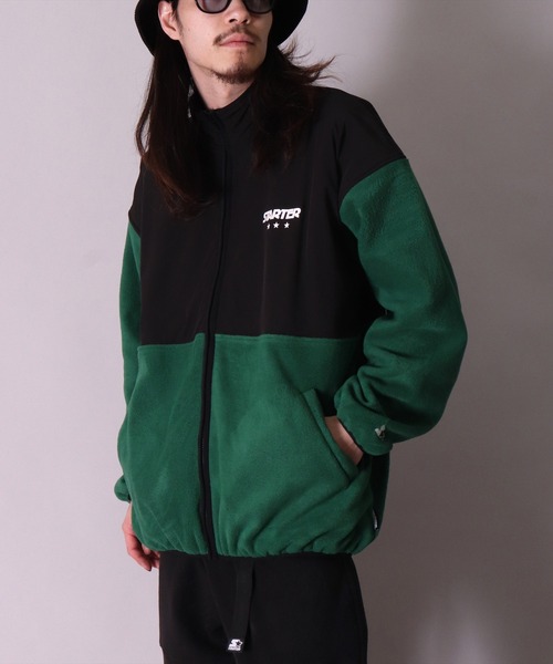 STARTER BLACK LABEL(スターターブラックレーベル)の「(YO)【STARTER BLACK LABEL】ナイロン 切り替え フリース ジップ ブルゾン(ブルゾン・メンズ・グリーン/ブラック・MEDIUM/LARGE)」の19枚目の写真