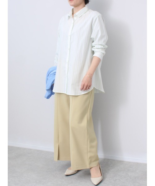 fleur by mint breeze(フルールバイミントブリーズ)の「【L~5L 大きいサイズ】センタースリット セミワイド パンツ(その他パンツ・レディース・ラベンダー/ネイビー/イエロー・LL/3L/4L/5L/L)」の22枚目の写真