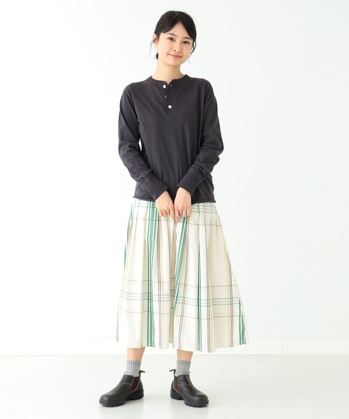 BEAMS BOY(ビームスボーイ)の「Healthknit × BEAMS BOY / 別注 ヘンリー ロングスリーブ Tシャツ(Tシャツ/カットソー・レディース・チャコールグレー/レッド/イエロー・ONE SIZE)」の14枚目の写真