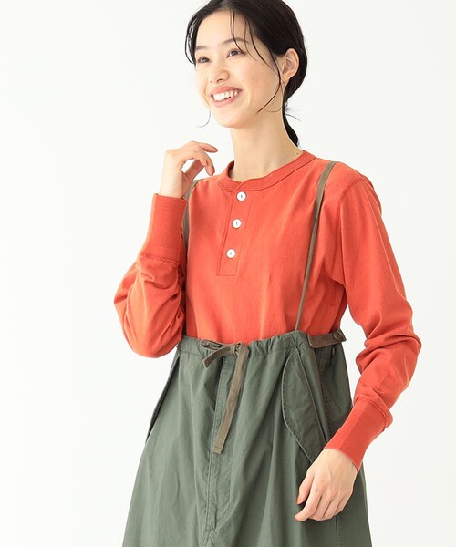 BEAMS BOY(ビームスボーイ)の「Healthknit × BEAMS BOY / 別注 ヘンリー ロングスリーブ Tシャツ(Tシャツ/カットソー・レディース・チャコールグレー/レッド/イエロー・ONE SIZE)」の12枚目の写真