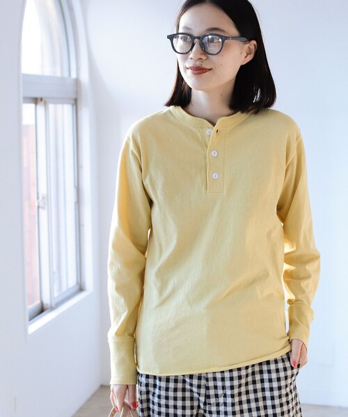 BEAMS BOY(ビームスボーイ)の「Healthknit × BEAMS BOY / 別注 ヘンリー ロングスリーブ Tシャツ(Tシャツ/カットソー・レディース・チャコールグレー/レッド/イエロー・ONE SIZE)」の17枚目の写真