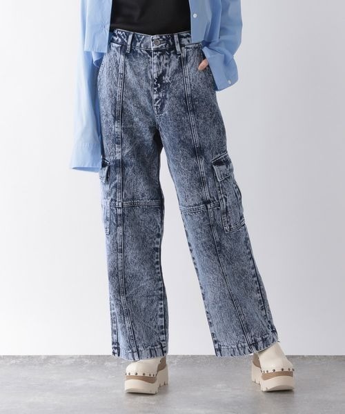 JEANASIS(ジーナシス)の「ケミカルデニムフラップポケットパンツ/184852(デニムパンツ・レディース・ブルー系その他/ブラック系その他・SMALL/MEDIUM)」の2枚目の写真