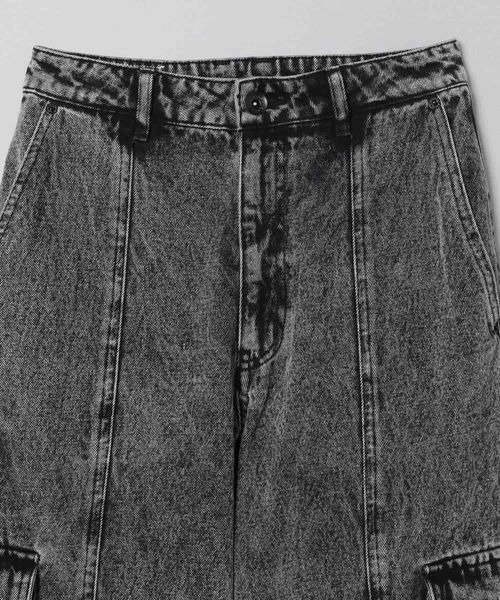 JEANASIS(ジーナシス)の「ケミカルデニムフラップポケットパンツ/184852(デニムパンツ・レディース・ブルー系その他/ブラック系その他・SMALL/MEDIUM)」の7枚目の写真