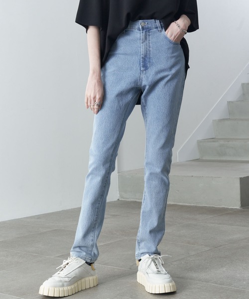 Alfred Alex】high waist skinny stretch denim pants / ハイウエスト
