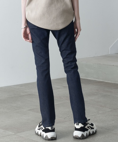 アレンすきぃ セール】【Alfred Alex】high waist skinny stretch denim pants