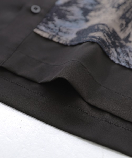 osharewalker（オシャレウォーカー）の「『パッチワークデザインロングシャツ』（シャツ/ブラウス・レディース・ブラック・1/2）」の20枚目の写真