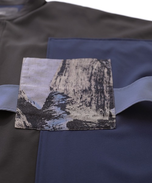 osharewalker（オシャレウォーカー）の「『パッチワークデザインロングシャツ』（シャツ/ブラウス・レディース・ブラック・1/2）」の22枚目の写真