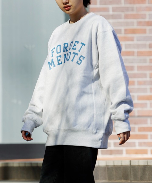 forget-me-nots(フォーゲットミーノッツ)の「カレッジロゴスウェット FMN-22AW-SW-003(スウェット・レディース・ネイビー/ライトグレー・FREE/SMALL/MEDIUM)」の16枚目の写真