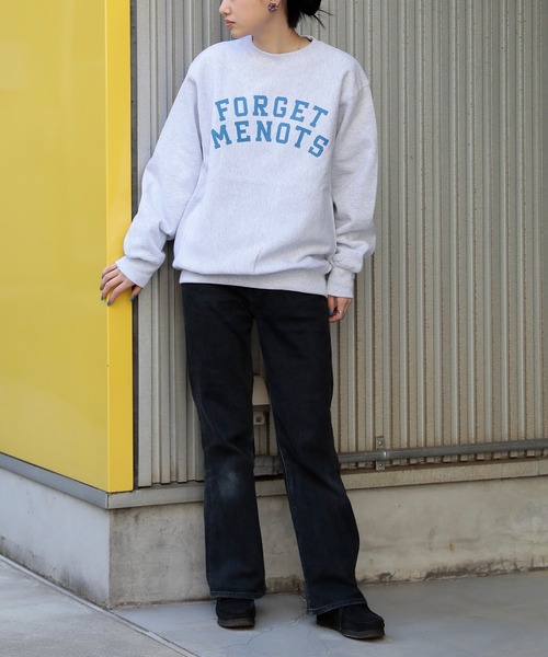 forget-me-nots(フォーゲットミーノッツ)の「カレッジロゴスウェット FMN-22AW-SW-003(スウェット・レディース・ネイビー/ライトグレー・FREE/SMALL/MEDIUM)」の22枚目の写真