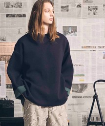 MAISON SPECIAL | 《ユニセックスアイテム》ダブルフェイスプライムオーバークルーネックニットリバーシブルプルオーバー【MAISON SPECIAL/メゾンスペシャル】(ニット/セーター)