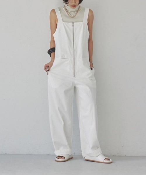 ito fukuoka jump suit slim (linen) grey 【公式通販】