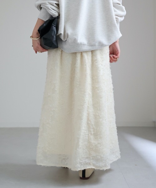 ap retro（アプレトロ）の「フラワージャガードスカート（スカート・レディース・ブラック/アイボリー・FREE）」の8枚目の写真