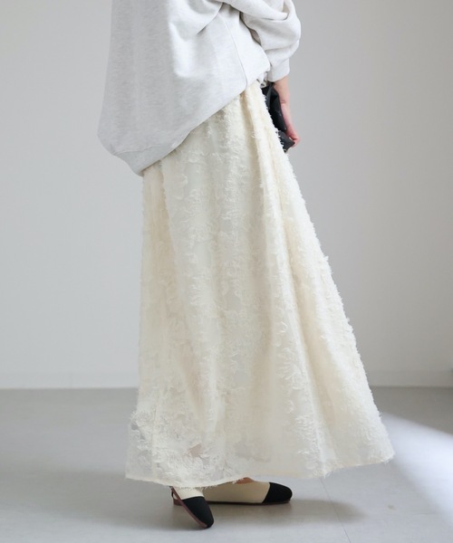 ap retro（アプレトロ）の「フラワージャガードスカート（スカート・レディース・ブラック/アイボリー・FREE）」の7枚目の写真