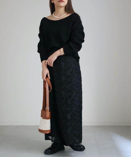 ap retro（アプレトロ）の「フラワージャガードスカート（スカート・レディース・ブラック/アイボリー・FREE）」の21枚目の写真