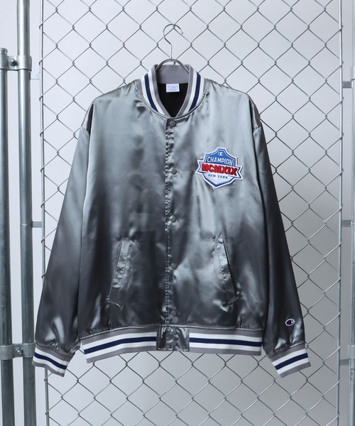 チャンピオンChampion スタジャン Mサイズ グレー Champion スタジャン Champion/チャンピオン SNAP JACKET