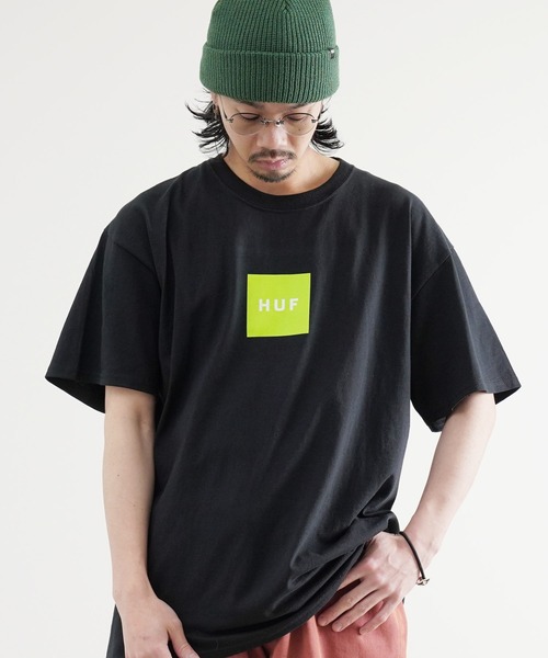 HUF(ハフ)の「HUF / ハフ ESSENTIALS BOX LOGO S/S TEE 半袖 ロゴ プリント Tシャツ(Tシャツ/カットソー・メンズ・ホワイト/ブラック/グリーン/ネイビー・X-LARGE/MEDIUM/LARGE)」の12枚目の写真