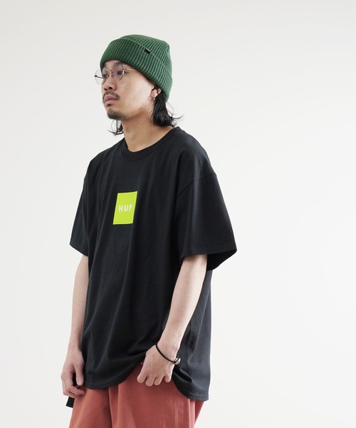 HUF(ハフ)の「HUF / ハフ ESSENTIALS BOX LOGO S/S TEE 半袖 ロゴ プリント Tシャツ(Tシャツ/カットソー・メンズ・ホワイト/ブラック/グリーン/ネイビー・X-LARGE/MEDIUM/LARGE)」の13枚目の写真