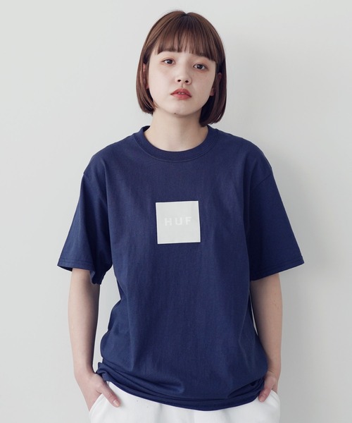 Tシャツ・カットソー HUF ESSENTIALS BOX LOGO S/S TEE HUF ハフ Tシャツ ESSENTIALS BOX LOGO S/S TEE : 99 HEADWEAR