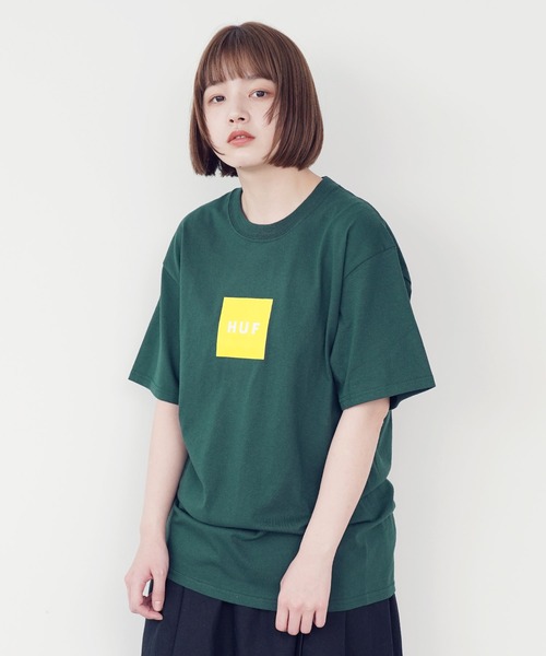 HUF(ハフ)の「HUF / ハフ ESSENTIALS BOX LOGO S/S TEE 半袖 ロゴ プリント Tシャツ(Tシャツ/カットソー・メンズ・ホワイト/ブラック/グリーン/ネイビー・X-LARGE/MEDIUM/LARGE)」の19枚目の写真