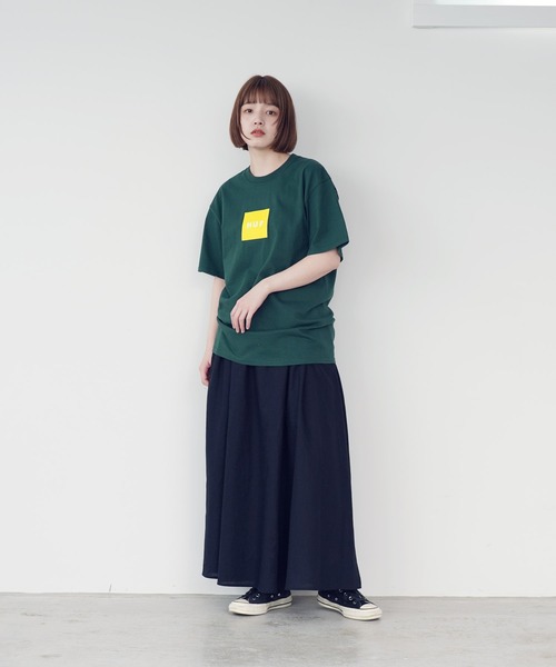 Tシャツ・カットソー HUF ESSENTIALS BOX LOGO S/S TEE HUF ハフ Tシャツ ESSENTIALS BOX LOGO S/S TEE : 99 HEADWEAR