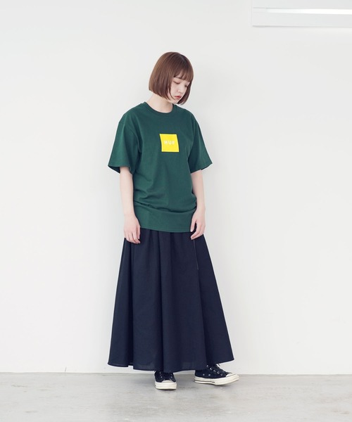 HUF(ハフ)の「HUF / ハフ ESSENTIALS BOX LOGO S/S TEE 半袖 ロゴ プリント Tシャツ(Tシャツ/カットソー・メンズ・ホワイト/ブラック/グリーン/ネイビー・X-LARGE/MEDIUM/LARGE)」の22枚目の写真