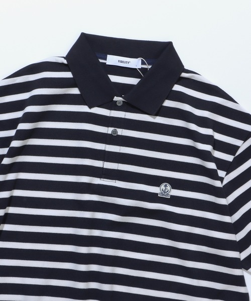 FIDELITY（フィデリティ）の「EMBLEM BOREDER S/S POLO / ボーダー半袖ポロシャツ（ポロシャツ・メンズ・オフホワイト/ダークネイビー/グリーン・FREE/MEDIUM/X-LARGE/LARGE）」の6枚目の写真
