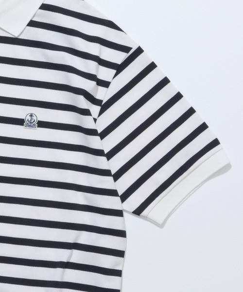 FIDELITY（フィデリティ）の「EMBLEM BOREDER S/S POLO / ボーダー半袖ポロシャツ（ポロシャツ・メンズ・オフホワイト/ダークネイビー/グリーン・FREE/MEDIUM/X-LARGE/LARGE）」の10枚目の写真