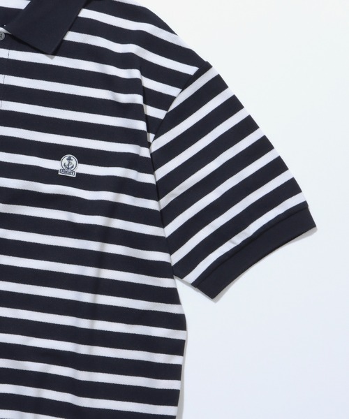 FIDELITY（フィデリティ）の「EMBLEM BOREDER S/S POLO / ボーダー半袖ポロシャツ（ポロシャツ・メンズ・オフホワイト/ダークネイビー/グリーン・FREE/MEDIUM/X-LARGE/LARGE）」の12枚目の写真