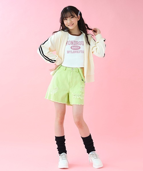 by LOVEiT（バイラビット）の「トラックジャケット（Tシャツ/カットソー・キッズ・ピンク/ブラック/オフホワイト・150cm/140cm/130cm/120cm/160cm）」の14枚目の写真