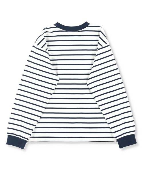 NAUTICA（ノーティカ）の「【NAUTICA/ノーティカ】ワンポイント刺繍ボーダー長袖Tシャツ ロンT（Tシャツ/カットソー・キッズ・ネイビー/オフホワイト・S/M/L/XL/XS）」の10枚目の写真