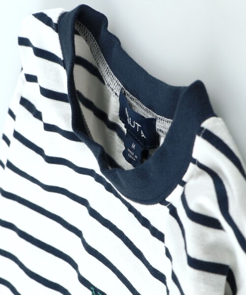 NAUTICA（ノーティカ）の「【NAUTICA/ノーティカ】ワンポイント刺繍ボーダー長袖Tシャツ ロンT（Tシャツ/カットソー・キッズ・ネイビー/オフホワイト・S/M/L/XL/XS）」の3枚目の写真