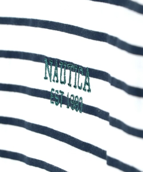 NAUTICA（ノーティカ）の「【NAUTICA/ノーティカ】ワンポイント刺繍ボーダー長袖Tシャツ ロンT（Tシャツ/カットソー・キッズ・ネイビー/オフホワイト・S/M/L/XL/XS）」の9枚目の写真