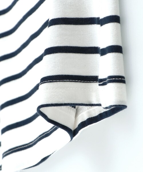 NAUTICA（ノーティカ）の「【NAUTICA/ノーティカ】ワンポイント刺繍ボーダー長袖Tシャツ ロンT（Tシャツ/カットソー・キッズ・ネイビー/オフホワイト・S/M/L/XL/XS）」の6枚目の写真