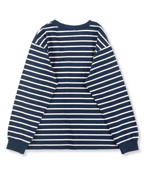 NAUTICA（ノーティカ）の「【NAUTICA/ノーティカ】ワンポイント刺繍ボーダー長袖Tシャツ ロンT（Tシャツ/カットソー・キッズ・ネイビー/オフホワイト・S/M/L/XL/XS）」の7枚目の写真