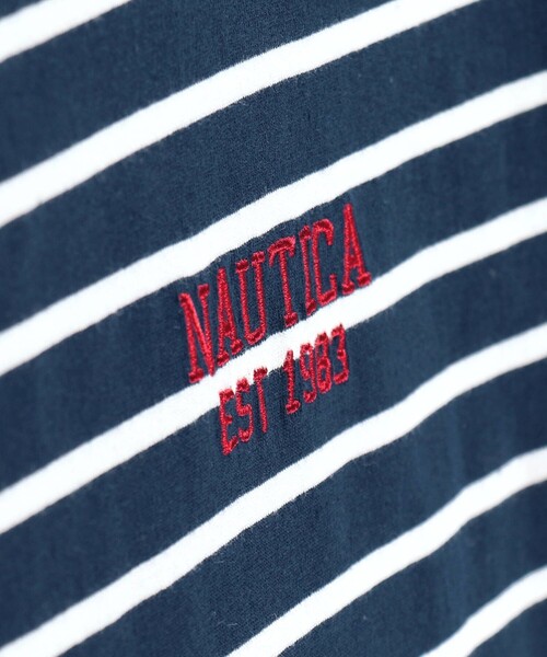 NAUTICA（ノーティカ）の「【NAUTICA/ノーティカ】ワンポイント刺繍ボーダー長袖Tシャツ ロンT（Tシャツ/カットソー・キッズ・ネイビー/オフホワイト・S/M/L/XL/XS）」の12枚目の写真