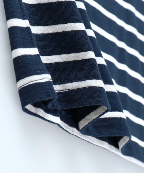 NAUTICA（ノーティカ）の「【NAUTICA/ノーティカ】ワンポイント刺繍ボーダー長袖Tシャツ ロンT（Tシャツ/カットソー・キッズ・ネイビー/オフホワイト・S/M/L/XL/XS）」の4枚目の写真