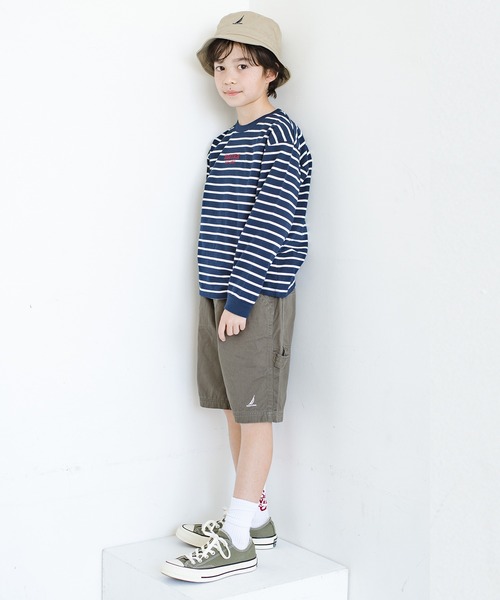 NAUTICA（ノーティカ）の「【NAUTICA/ノーティカ】ワンポイント刺繍ボーダー長袖Tシャツ ロンT（Tシャツ/カットソー・キッズ・ネイビー/オフホワイト・S/M/L/XL/XS）」の14枚目の写真