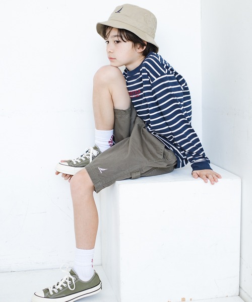 NAUTICA（ノーティカ）の「【NAUTICA/ノーティカ】ワンポイント刺繍ボーダー長袖Tシャツ ロンT（Tシャツ/カットソー・キッズ・ネイビー/オフホワイト・S/M/L/XL/XS）」の13枚目の写真