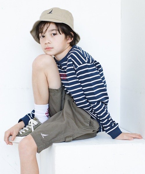 NAUTICA（ノーティカ）の「【NAUTICA/ノーティカ】ワンポイント刺繍ボーダー長袖Tシャツ ロンT（Tシャツ/カットソー・キッズ・ネイビー/オフホワイト・S/M/L/XL/XS）」の17枚目の写真