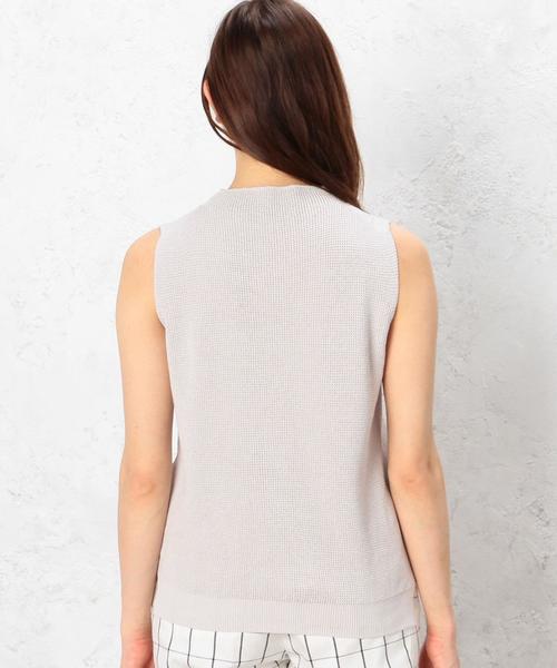 green label relaxing（グリーンレーベルリラクシング）の「GT C カタアゼ HI NECK NS プルオーバー ニット②（ニット/セーター・レディース・オフホワイト/ライトグレー/ブラウン・フリー）」の16枚目の写真