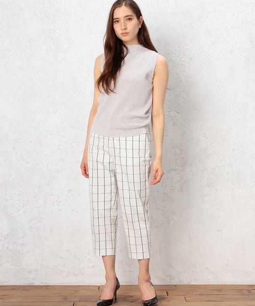 green label relaxing（グリーンレーベルリラクシング）の「GT C カタアゼ HI NECK NS プルオーバー ニット②（ニット/セーター・レディース・オフホワイト/ライトグレー/ブラウン・フリー）」の15枚目の写真