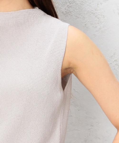 green label relaxing（グリーンレーベルリラクシング）の「GT C カタアゼ HI NECK NS プルオーバー ニット②（ニット/セーター・レディース・オフホワイト/ライトグレー/ブラウン・フリー）」の12枚目の写真