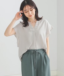 BEAMS HEART / スキッパー 袖フリル プルオーバー